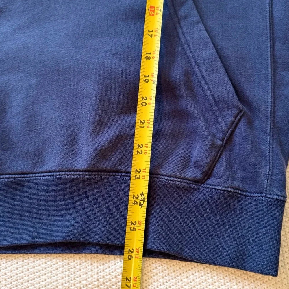 NIKE Navy Blue Fleece Hoodie Sweatshirt w Front Kangaroo Pocket